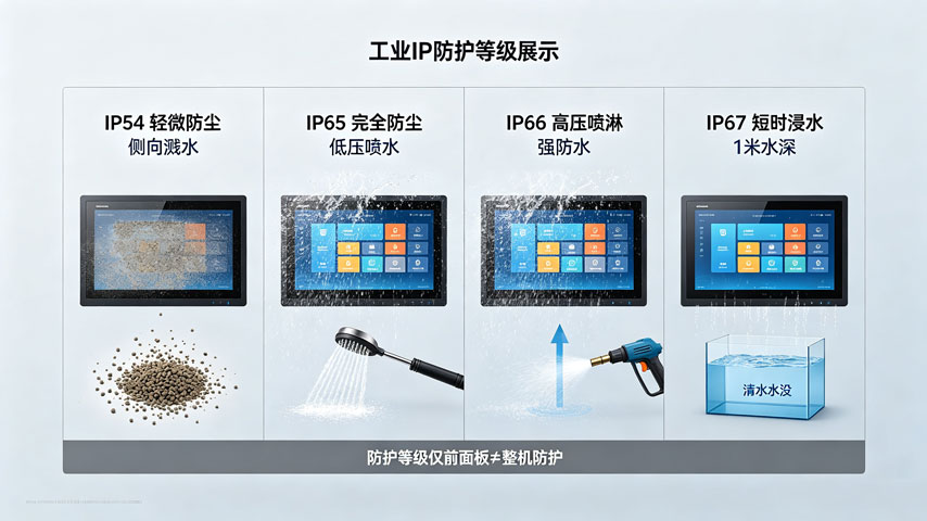 工业触摸一体机工业IP防护等级