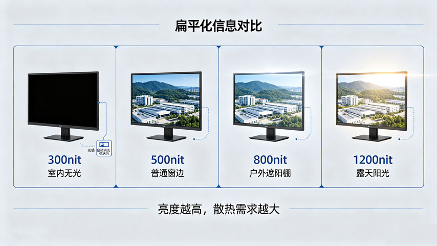 工业一体机亮度分级